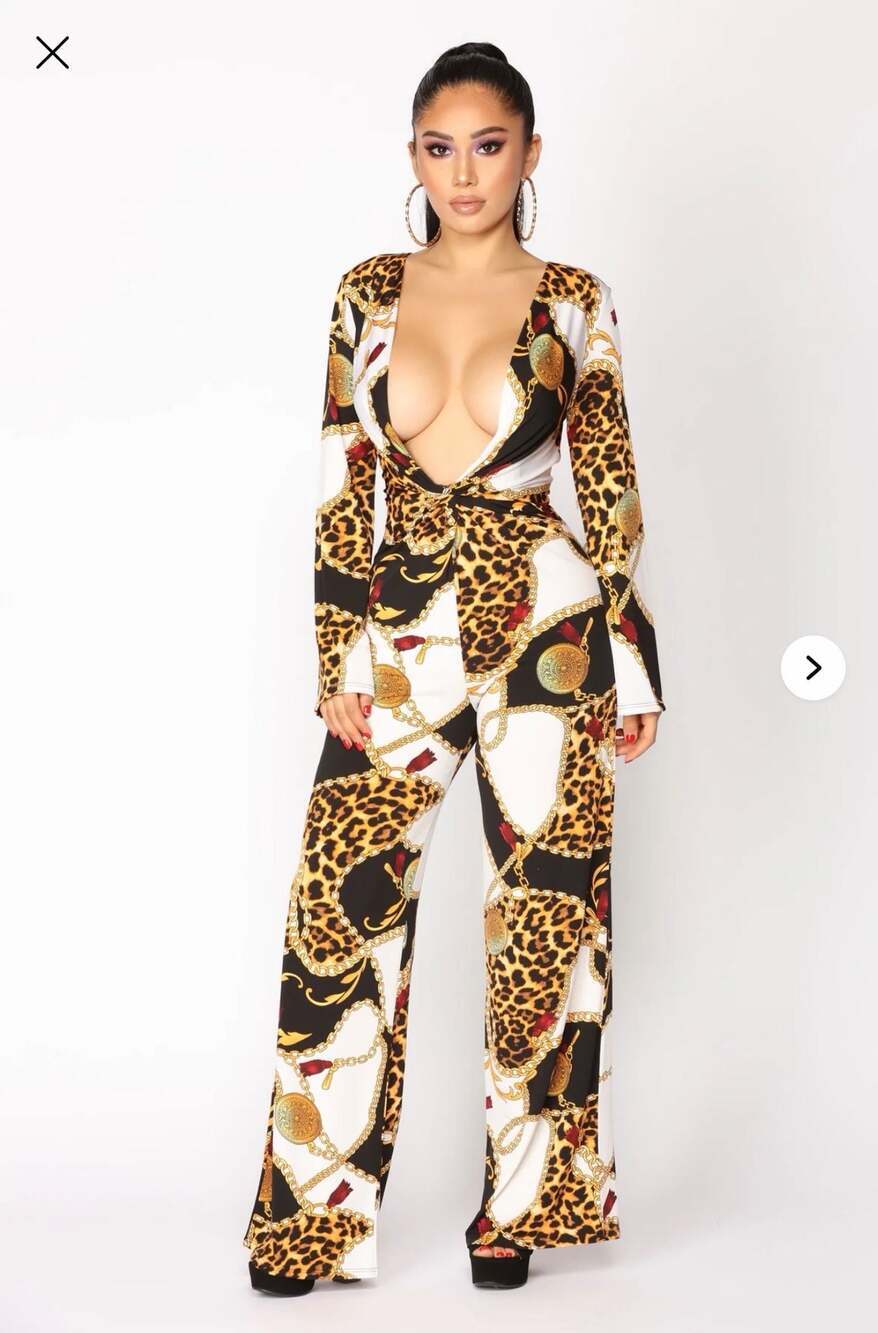 Fashion Nova Lux Lifestyle Jumpsuit in Black/Combo - Picture 2 of 10